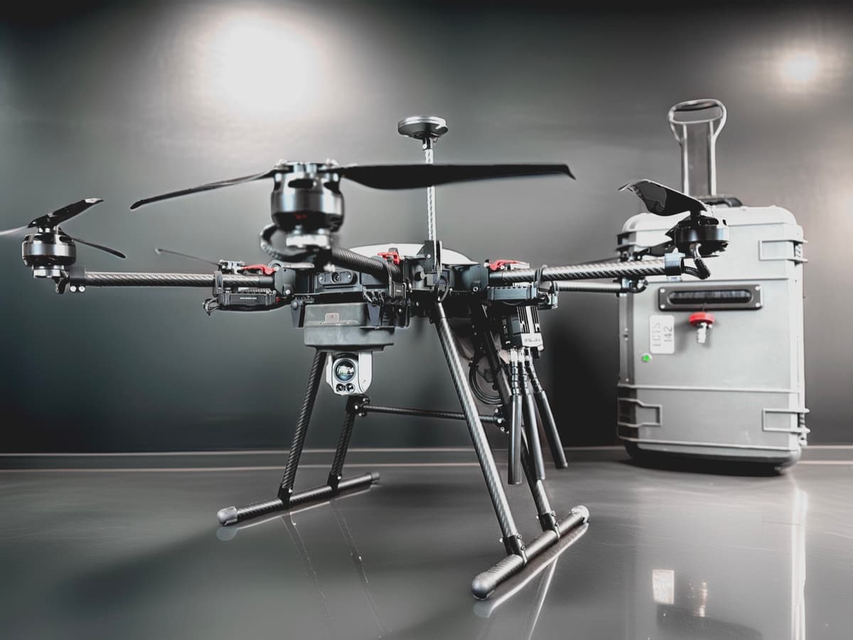 EZ Lite + drone with its transport case