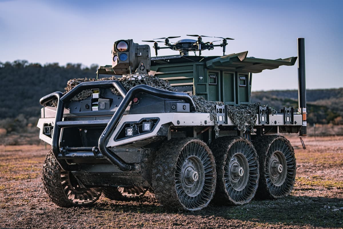 EZ Mobile tethered drone on an unmanned ground vehicle